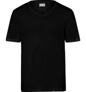 73173 Sea Island Cotton Short Sleeve V-Neck - 019 Black